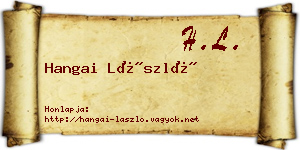 Hangai László névjegykártya